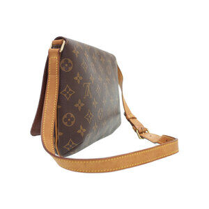 Louis Vuitton Monogram Short Leather Shoulder Musette Brown Bag Tango